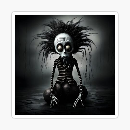 Discover Black And White Tim Burton Inspired Character