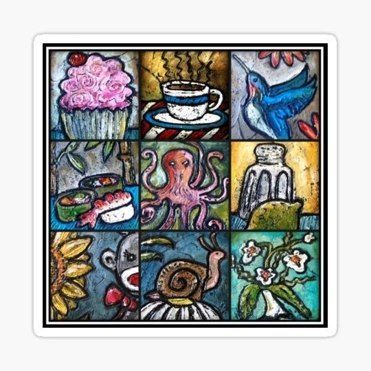 Discover Bright / Happy / Feel Good / Smile / Sushi / Lime / Hummingbird / Monkey / Snail / Cupcake / Kawaii
