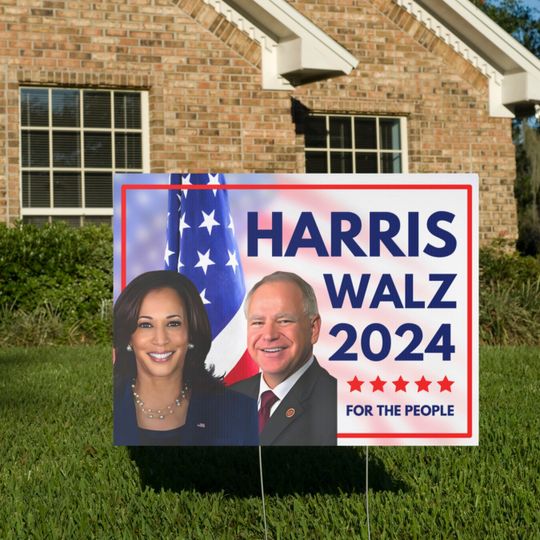 Discover Harris Walz 2024 Yard Sign