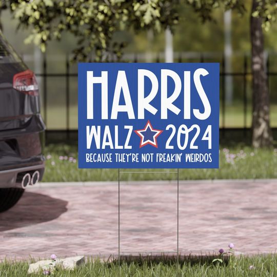 Discover Harris Walz Yard Sign, Kamala 2024 Campaign Sign