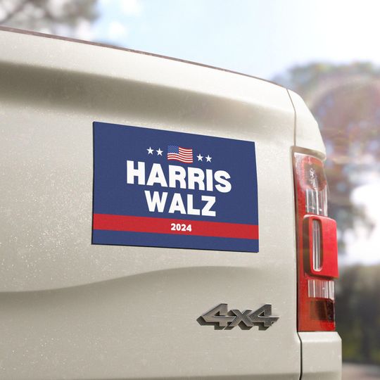 Discover Kamala Harris & Tim Walz Car Magnet - President VP Election