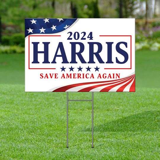 Discover Kamala Harris 2024 Yard Sign, Harris for President 2024 Sign, Vote Blue Election US Flag, Pro Democrat Garden Decor, Kamala Harris Banner
