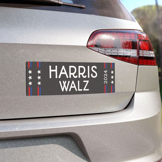 Discover Harris Walz 2024 Car Magnet, Kamala For President Auto Bumper Decor, Gift for Democrat, Vote Blue Election, Tim VP, Anti-Trump, Comma La