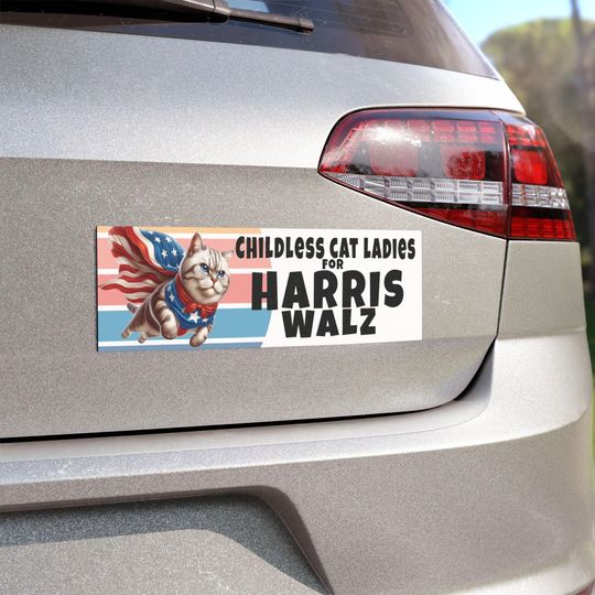 Discover Childless Cat Ladies For Harris Walz Car Magnet, Kamala Harris for President, Democrat Magnet Vote Blue Car Ornament Liberal Cat Lady Magnet
