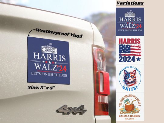 Discover Kamala Harris Walz Car Magnets, Funny Harris For President Bumper Magnet, 2024 Election, Car Accessories,Anti Trump,Madam President