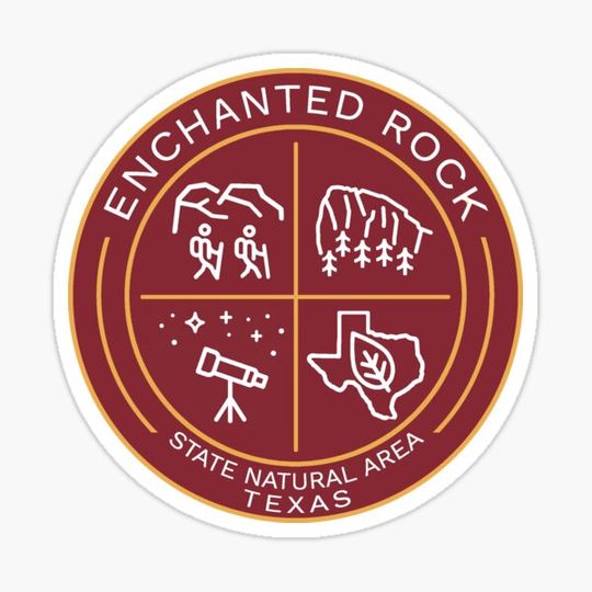 Discover Enchanted Rock State Natural Area Texas Heraldic Logo