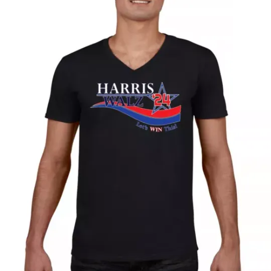 Discover Kamala Harris Tim Walz 2024 V-Neck T-shirt Madam President I'm Speaking 47 Tee