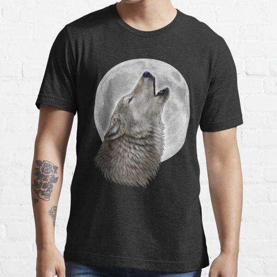 Discover Wolf howling at the Moon