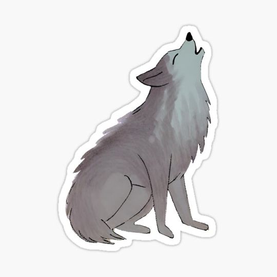 Discover Pastel Cartoon Wolf