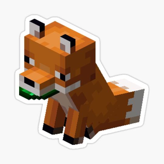Discover Minecraft fox sticker