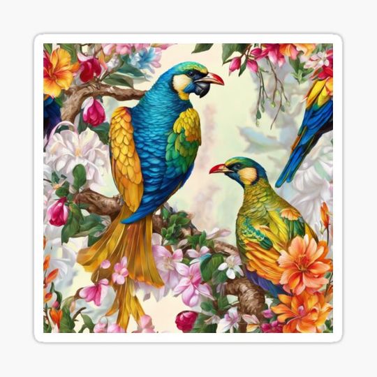 Discover Digital image of birds and trees