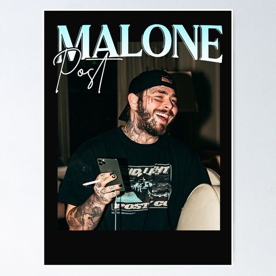 Discover Twelve Posty Carat Sing of Music Post Malone Premium Matte Vertical Posters