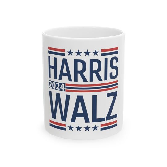 Discover Harris-Walz 2024: Kamala Harris and Tim Walz - Let's Finish the Job Together Mug