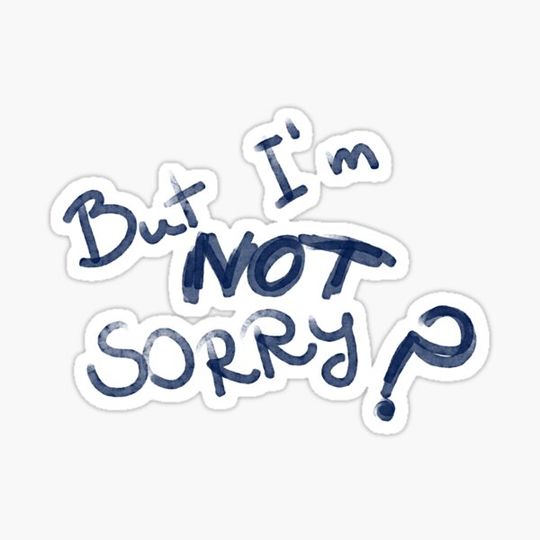 Discover Not sorry -textart