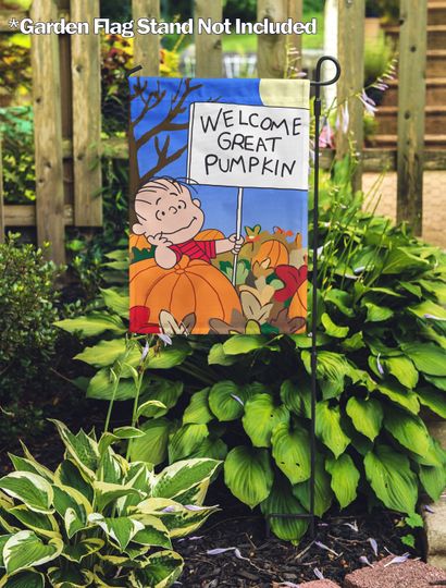 Discover Welcome Great Pumpkin Snoopy Halloween Garden Flags, Gifts for Snoopy Lovers