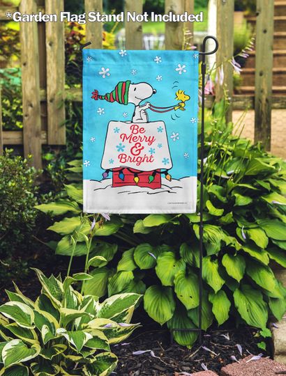 Discover Be Merry & Bright Snoopy Garden Flags, Gifts for Snoopy Lovers