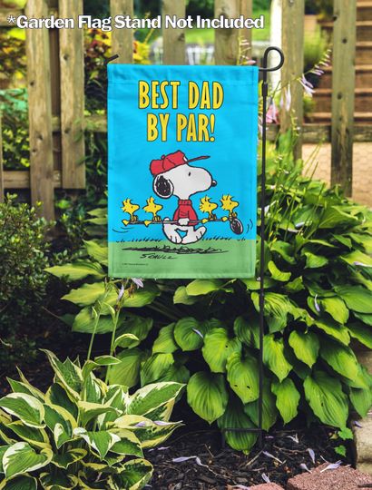 Discover Best Dad by Par Garden Flags, Gifts for Snoopy Lovers