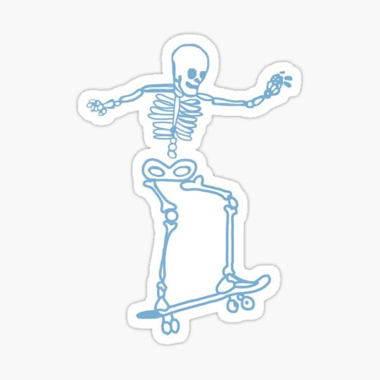 Discover Skateboarding Skeleton