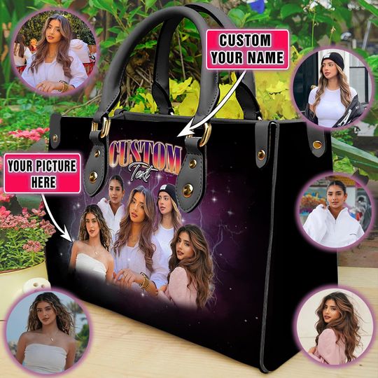 Discover Custom Girlfriend Photo Leather Bags, Unique Gifts for Her
