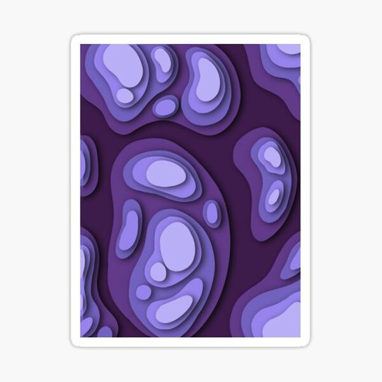 Discover Purple 3D Paper Cutouts