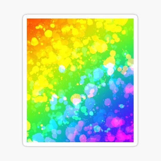 Discover Gradient Rainbow Paint Splatter
