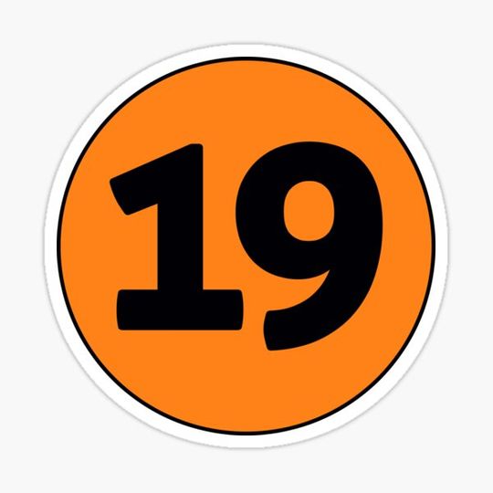 Discover 19 Racing number orange background