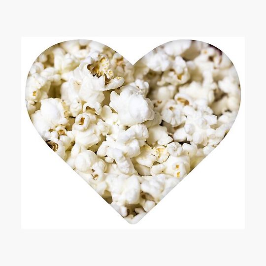 Discover Popcorn funny background I love popcon heart print