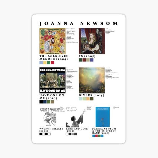 Discover Joanna Newsom Discography Albums EPs Poster Illustration