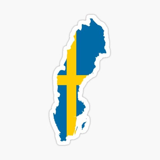 Discover Flag Map of Sweden