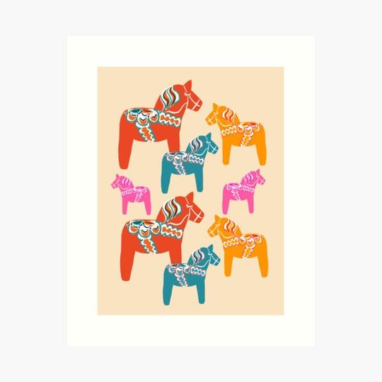 Discover Dala horse print