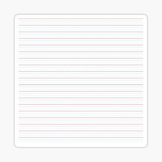 Discover Lined Writing Paper in Red and Blue