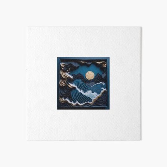 Discover night coastline paper