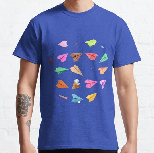 Discover Flying colorful paper planes
