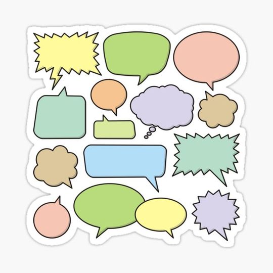Discover Color Speech Bubble Set 1