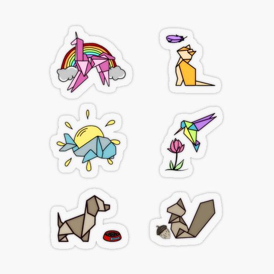 Discover Origami Animal Sticker Pack