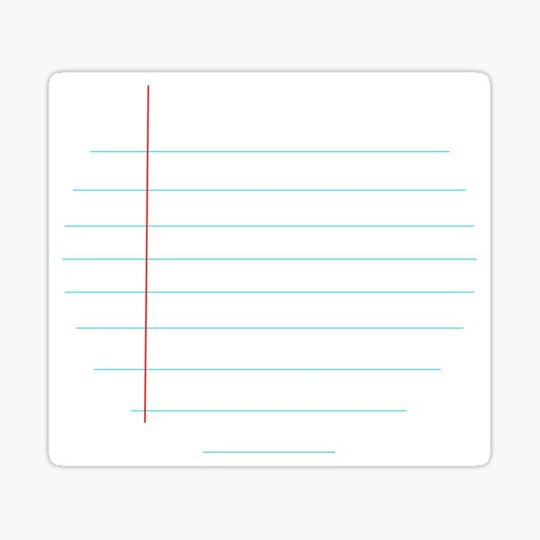 Discover a sheet of lined paper