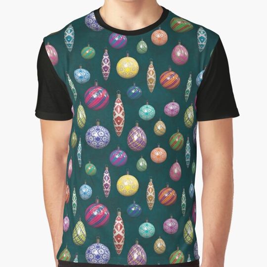 Discover Colourful Christmas Baubles on Mottled Paper