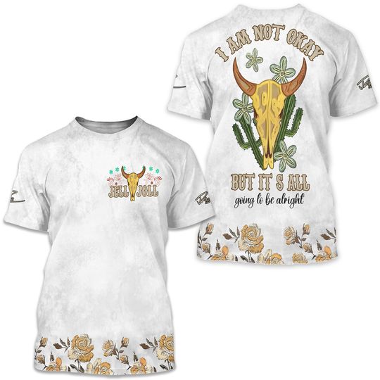 Discover Jelly Roll I Am Not Okay Shirt, Jelly Roll 2024 Tour 3D Shirt