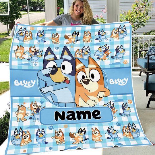 Discover Personalized BlueyDad Fleece Blankets