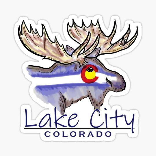 Discover Lake City Colorado moose sketch