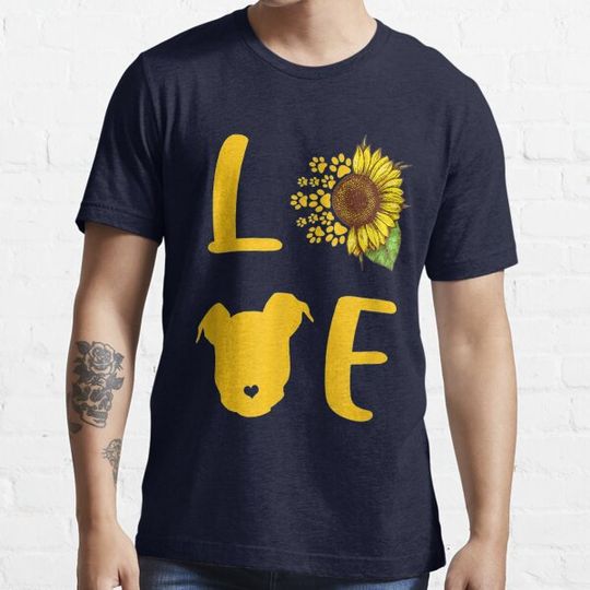 Discover Love Pitbull Sunflower Shirt For Dog Lover Owner