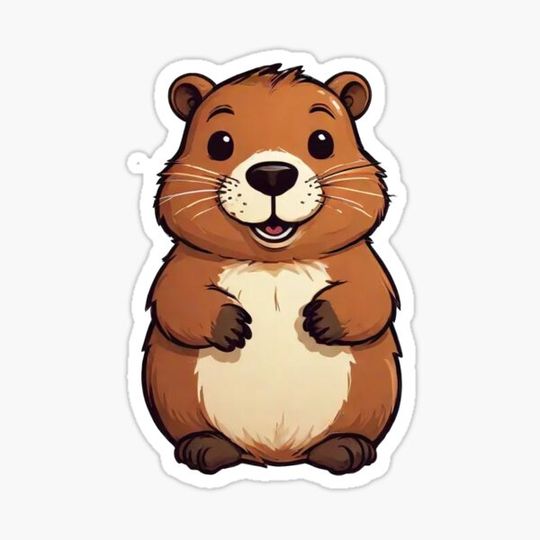 Discover Cute Baby Beaver Sticker