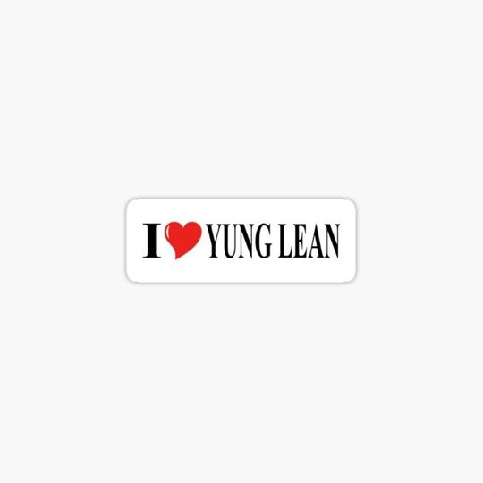 Discover i love yung lean sticker