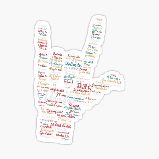 Discover ASL I love you in different languages design ASL Love sign