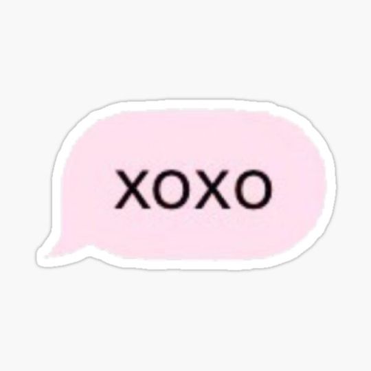 Discover Pink XOXO Text Bubble