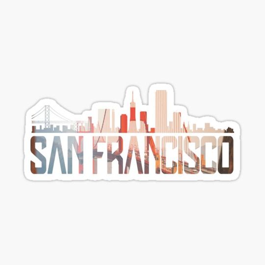 Discover San Francisco Skyline Golden Gate Brigde California Gift SFO