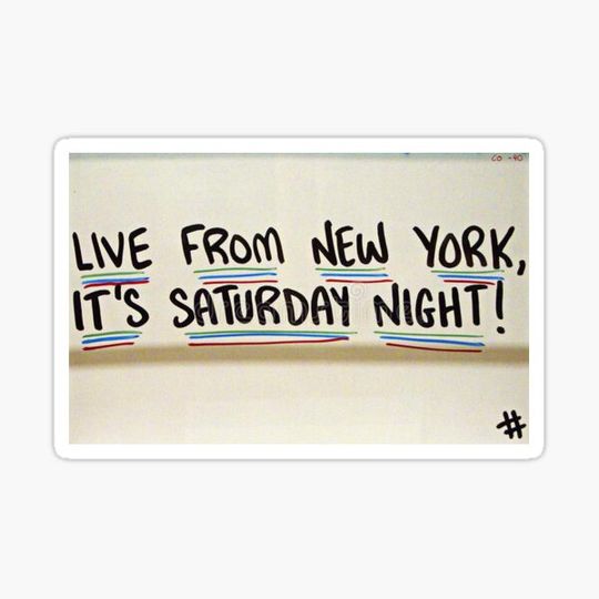 Discover Saturday Night Live cue card