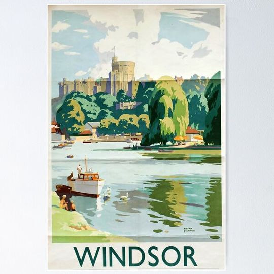 Discover Windsor vintage travel poster