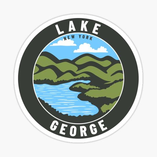 Discover Lake George New York NY State Outdoors Nature Vacation Badge