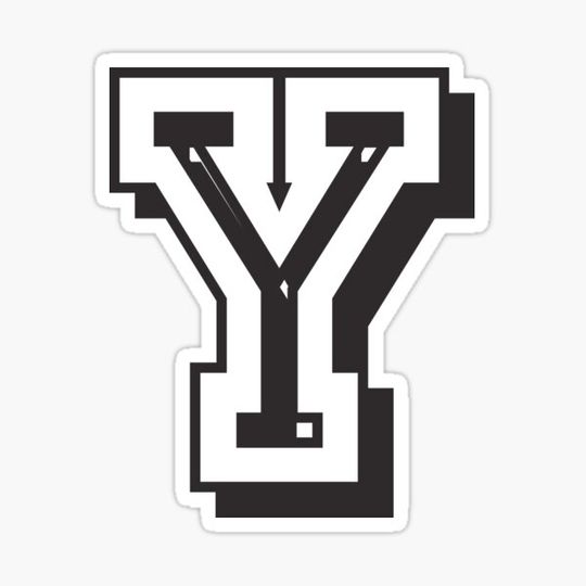 Discover Letter Y in college font from University Uni USA